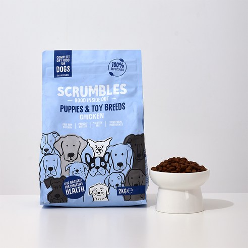 스크럼블즈 독 퍼피&토이즈 치킨 사료, 1개, 2kg