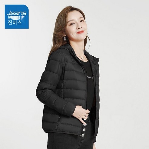 Zhenwei 얇은 재킷 여성의 겨울 새로운 한국어 스타일 패션 슬림 브랜드 화이트 오리 자켓