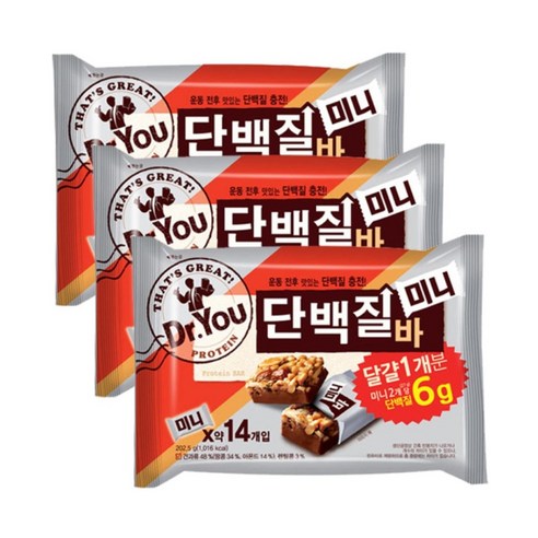 오리온 닥터유 단백질바 미니 202.5g x 3, 3개