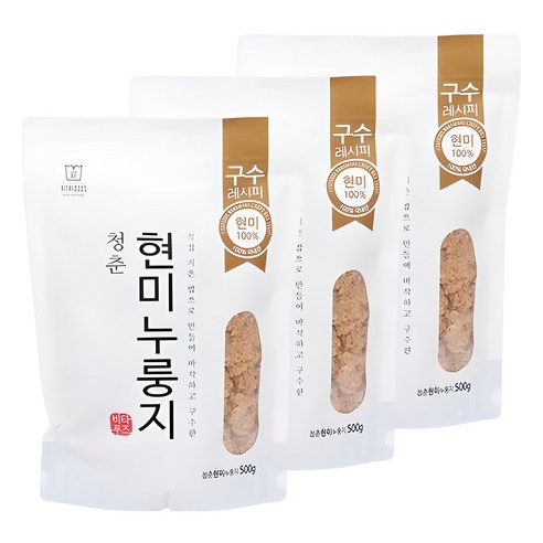 비타푸즈 청춘현미누룽지, 500g, 3개