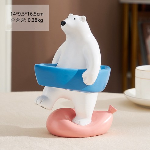북유럽 모던 곰 수지 장식 거실 TV장 사무실 술장 생일선물, 노를 젓다