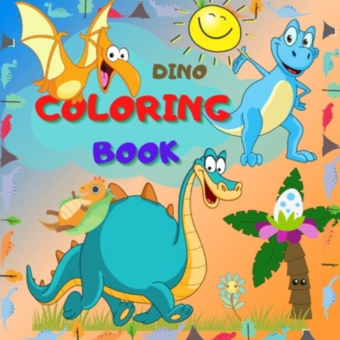 Dino Coloring Book Paperback, Ava Row, English, 9781716207389