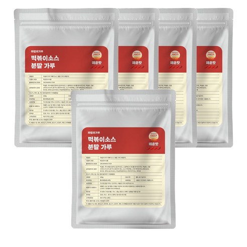 마법의가루 떡볶이소스 분말 가루 매운맛, 100g, 5개