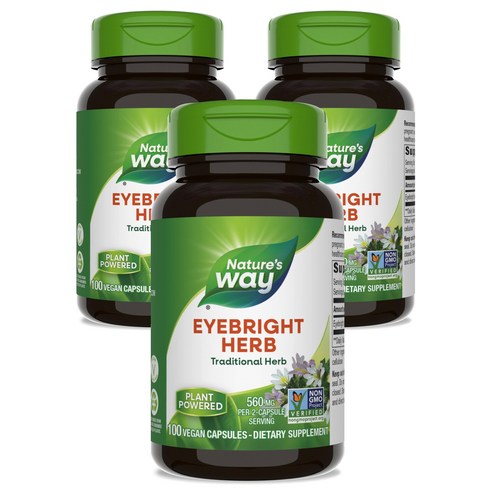 네이쳐스웨이 아이브라이트 허브 560mg 비건 캡슐, 100정, 3개