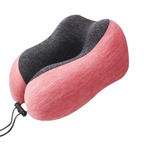 여행용 베개 목 지지대 목 휴식 헤드 에어로 네쿠션 형태의 폼 메모리 U, 분홍, 메모리 폼