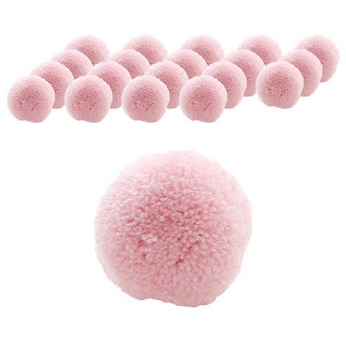 털실폼폼 20P / 폼폼 폼폼이만들기 폼폼가랜드 폼폼이, 연핑크