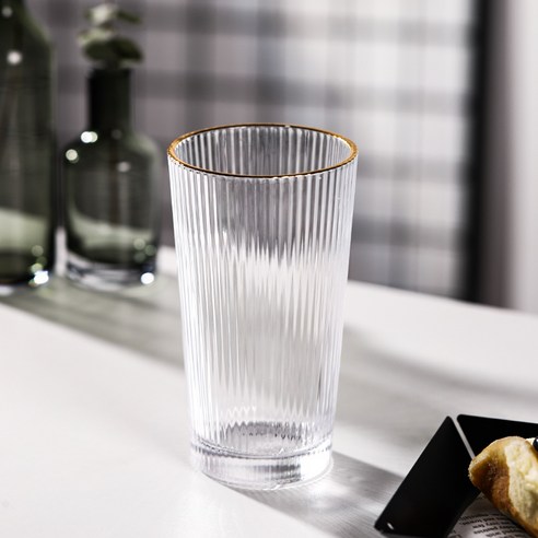DFMEI 인사이드 글라스 컵 심플 커피잔 소다수잔 쥬스잔, DFMEI 골드 추적 High-Style-380Ml