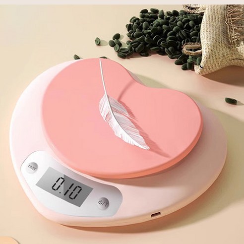 닝타우스 주방 하트전자저울, 0.1g/3kg