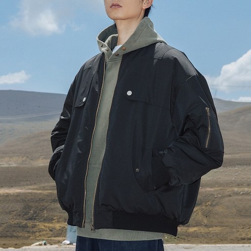 지디오 케론M 남성 항공 점퍼 패딩 바람막이 MA-1 자켓 봄 겨울 방풍 블루종 재킷 포켓 아우터 남자항공점퍼