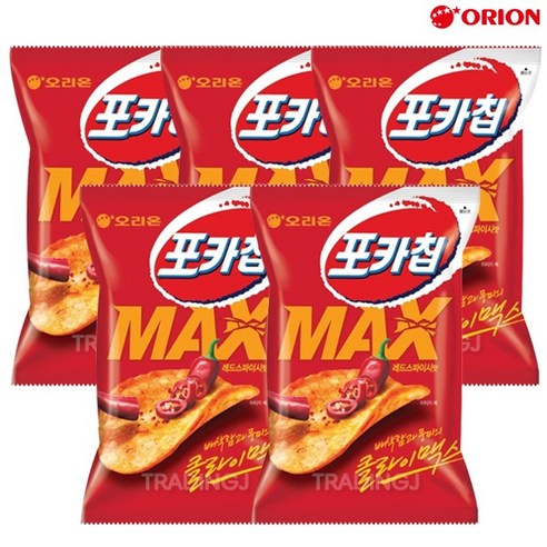 [트레이딩제이]밴드증정오리온 포카칩 맥스 레드스파이시 100g max 포테이토 감자칩, 2개, 2개