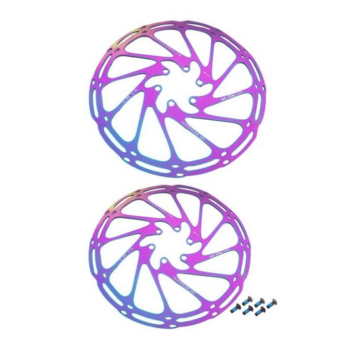 2 pcs 경량 여러 가지 빛깔의 자전거 디스크 브레이크 로터 스테인레스 스틸 산악 도로 자전거