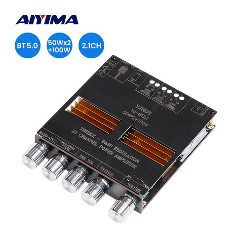 AIYIMA TPA3116 파워 서브우퍼 앰프 보드 2x60W+100W 2.1 블루투스 5.0 TPA3116D2 오디오 사운드 앰프 AUX USB 앰프