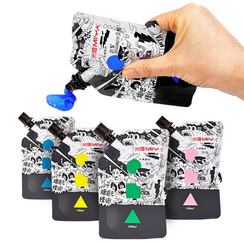 미야 아크릴물감 100ml 대용량 리필 파우치, 068 티타늄화이트 화이트물감 미야 아크릴물감 100ml 대용량 리필 파우치, 068 티타늄화이트 화이트물감
