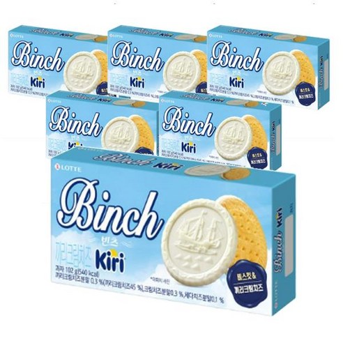 롯데 존맛탱 탕비실 사무실 급식 유치원 간식 주전부리 빈츠 끼리크림치즈 102g, 1개