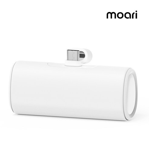 모아리 미니 무선 일체형 도킹형 보조배터리 5000mAh, 화이트, 2개, SPE-PA5GPQCP(C타입)