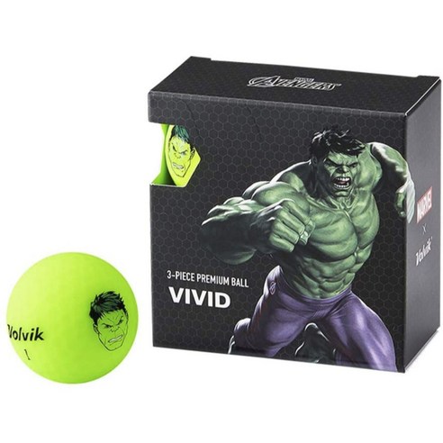볼빅 마블 골프공, 4개입, The Hulk