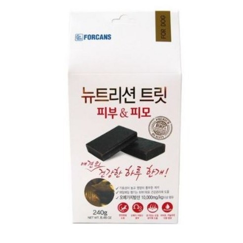 포켄스 뉴트리션 트릿 피부 & 피모 강아지 영양제, 오메가지방산 10000mg/kg, 1개, 피부/털개선