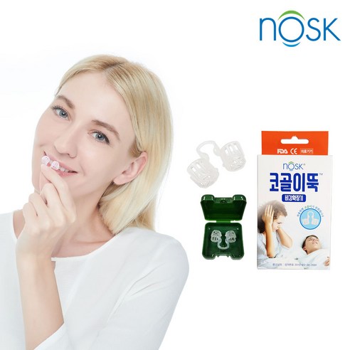 노스크 코골이뚝 의료기구 코골이방지 코골이완화 비강확장기 코골이 고치는법, 중형, 1개