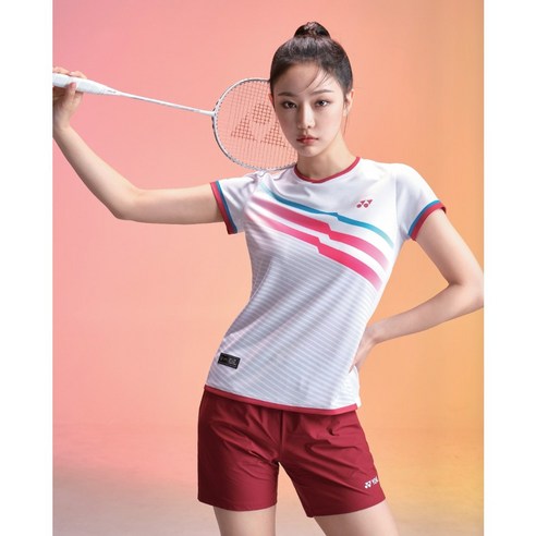 요넥스 티셔츠 2024SS 241TS040F WHITE 여성 배드민턴 경기복 게임웨어 반팔 티셔츠 오남스포츠