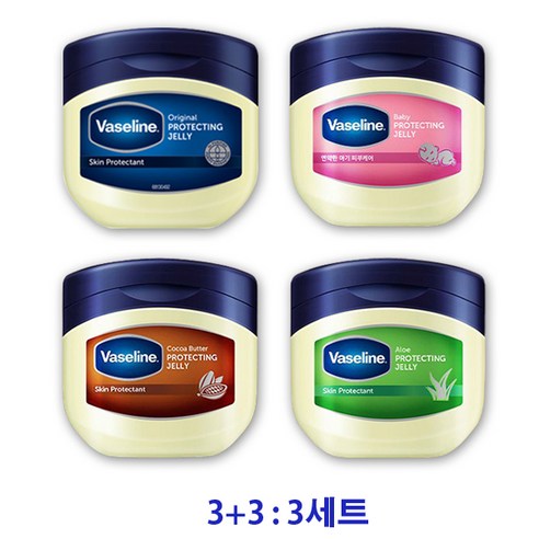 바세린 프로텍팅 젤리 x 4개 (오리지날+코코아+알로에+베이비), 1세트, 100ml