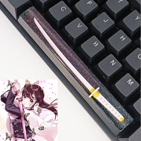 Anime Sword Key Cap 6.25U 수지 반투명 DIY 체리 MX 스위치 검은 별이 하늘 스페이스 바 키캡 기계식 키, 한개옵션2, 02 2, 한개옵션1