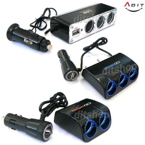 모터스라인 차량용 루프백, 블루블랙, 1개 RV/아웃도어 11 ADIT 차량 LED 시거잭 소켓 USB 멀티 시거 2구 3구 충전기 유선멀티충전기 시거멀티소켓 스위치, 1개