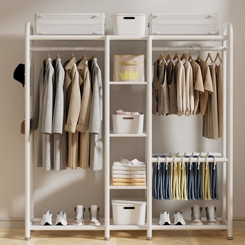 Kleeno 2단 철제 행거로 좁은 공간도 효율적인 드레스룸으로!