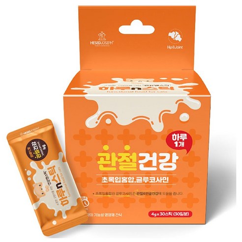 하루n스틱 고양이 관절건강 영양제 4g x 30p, 2개, 초록잎홍합, 글루코사민