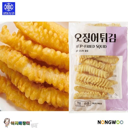 농우 오징어튀김 (냉동) 1KG, 1개 링오징어