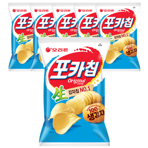 오리온 포카칩 오리지널, 66g, 6개