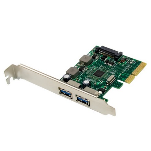 Monland PCI-E 3.0 X4 ASm3142 듀얼 포트 초고속 10G 유형 A USB3.1 PC용 내장 확장 카드, 녹색 ...