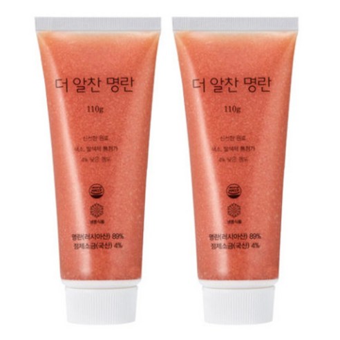 무색소 저염 선동 명란젓갈 더알찬 튜브명란 220g (110g x 2개)