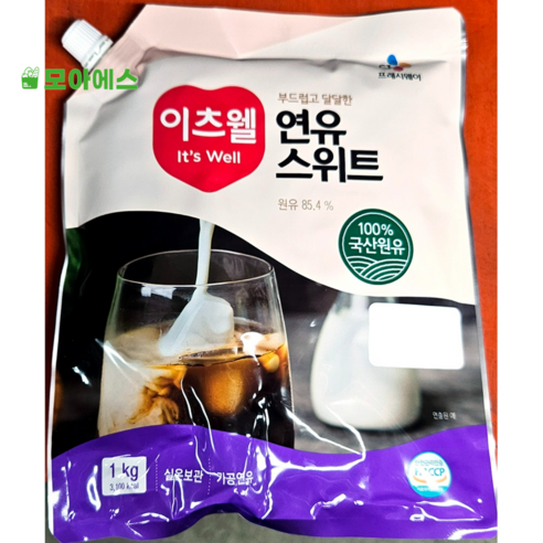 업소용 연유 1kg 빙수 카페 팥빙수 대용량 가공 국산, 1개