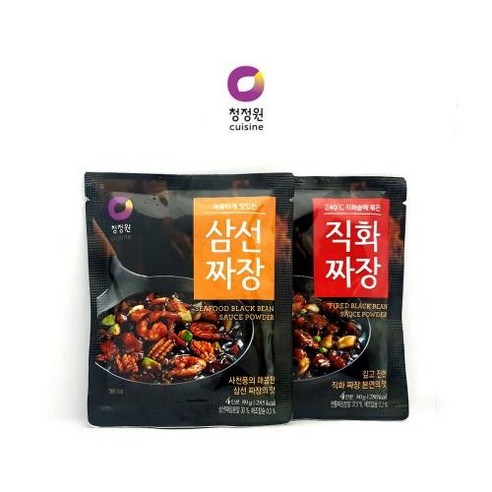 청정원 4인분 삼선짜장 직화짜장 짜장분말80g 자장분말 자장, 80g, 1개