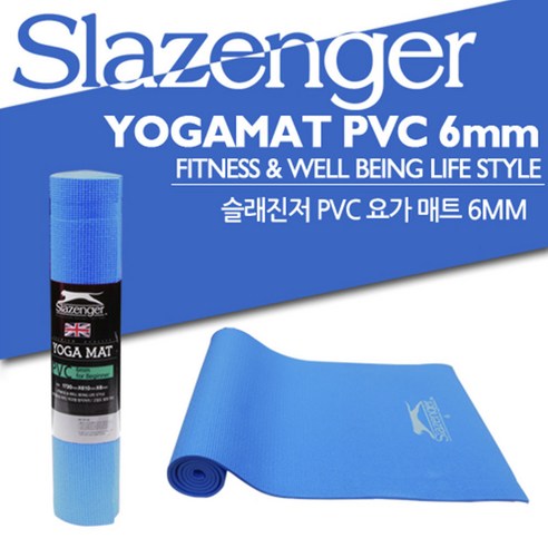 슬래진저 PVC 요가 매트 6mm 용품 블루, s_SZYMP003, 1개