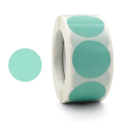 바이트 원형 컬러 스티커, 2개, 민트