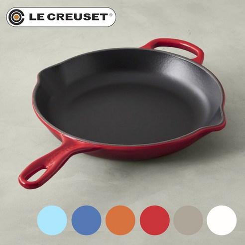 르쿠르제 주철 무쇠팬 30cm 6color 주물 고급 오븐 후라이팬 에나멜 법랑 스킬렛, 06. 화이트, 1개