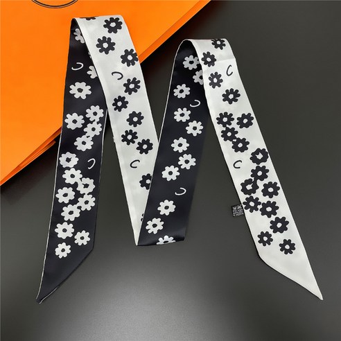 CIUUC 조커 편지 작은 스카프 가방 장식 작은 스카프 리본의 새로운 좁은 긴 실크 스카프 여성 한국어 버전