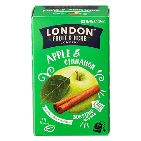 London Fruit & Herb 애플 & 시나몬티, 1개, 2g, 20개입