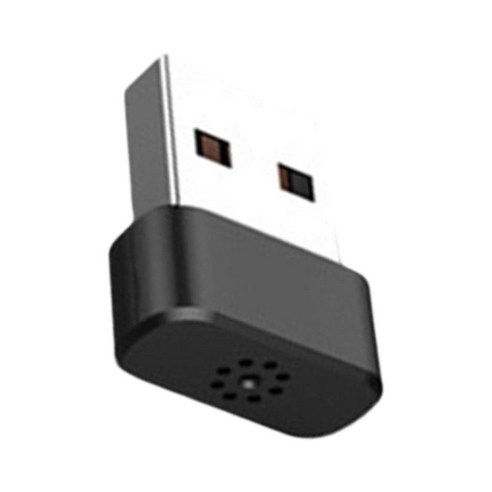 다기능 스마트 미니 USB 마이크 언어 번역기 검색 및 게임 데스크탑 PC 노트북 웹 채팅 스튜디오 음성 비즈니스, 검은 색, 22x16x7mm, 합금