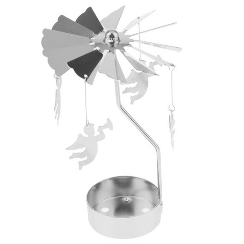 귀여운 크리스마스 장식품 Tealight 촛불 회전 촛대, 각도, 금속