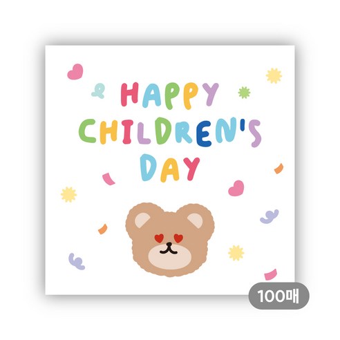 즐거운 구디백 사각스티커, 100개