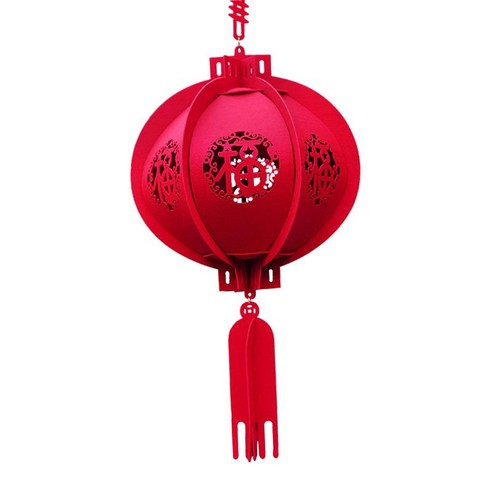 빨간 중국 등불 새해를 위한 전통적인 교수형 펠트 등불 장식 중국 봄 축제 축하 결혼식 파티 레스토랑, 빨간색, {"수건소재":"느꼈다"}