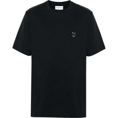 메종키츠네 (당일) 24SS 폭스 헤드 블랙 반팔 티셔츠 LM00107KJ0119 P199