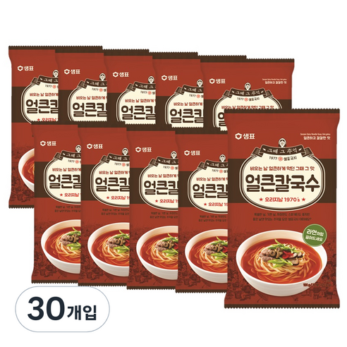 샘표 얼큰 칼국수, 101g, 150개입