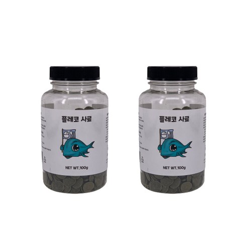 영아쿠아 플레코 사료 100g 식물성 코리 안시먹이, 2개