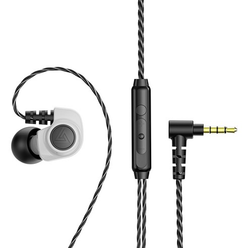 dodocool 마이크 3.5mm 금도금 플러그가 있는 QKZ SK5 인이어 유선 헤드셋 와이어 컨트롤, 하얀, 이어폰