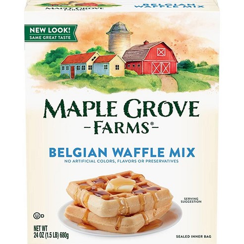 Maple Grove Farms 벨기에 와플 믹스 680.4g(24oz), 24개, 680.4g