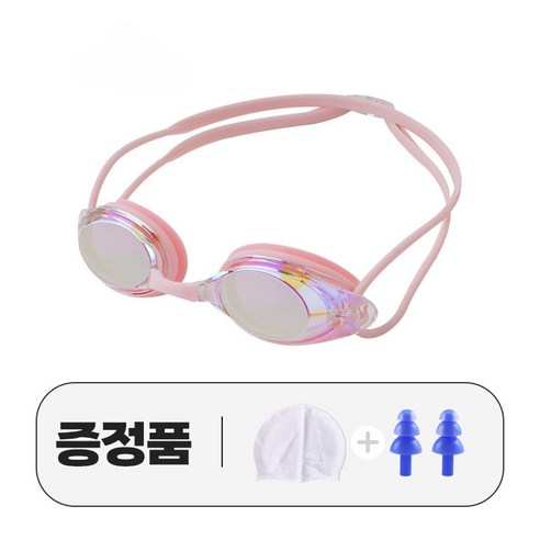 YF 프리미엄 미러 수경 김서림방지 물안경, 1개, 핑크