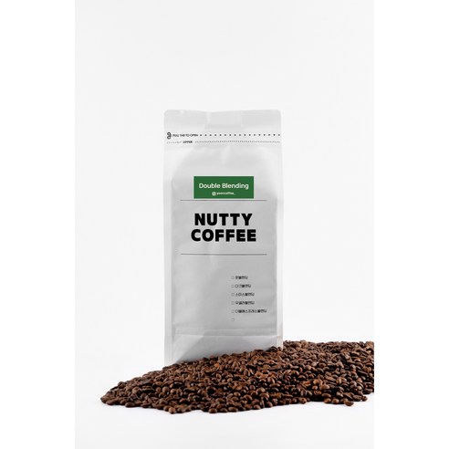 NUTTY COFFEE 원두커피 1kg 더블 블렌딩 원두커피 커피대통령 원두커피 홀빈(분쇄안함), 1개